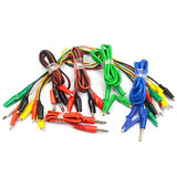 双头鳄鱼夹线香蕉插头转鳄鱼夹带线电源测试导线连接线彩色2线4夹